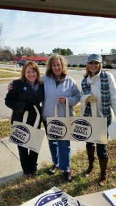 Melanie Diehl and friends supporting Small Business Saturday