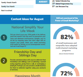 Your August marketing & holiday planner is here!