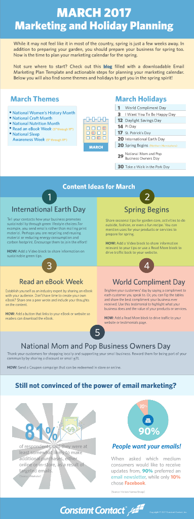 March marketing calendar